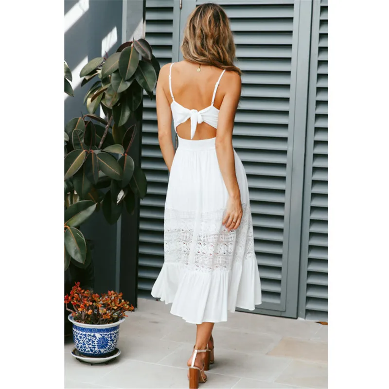 Robe maxi blanche bohème – Image 5