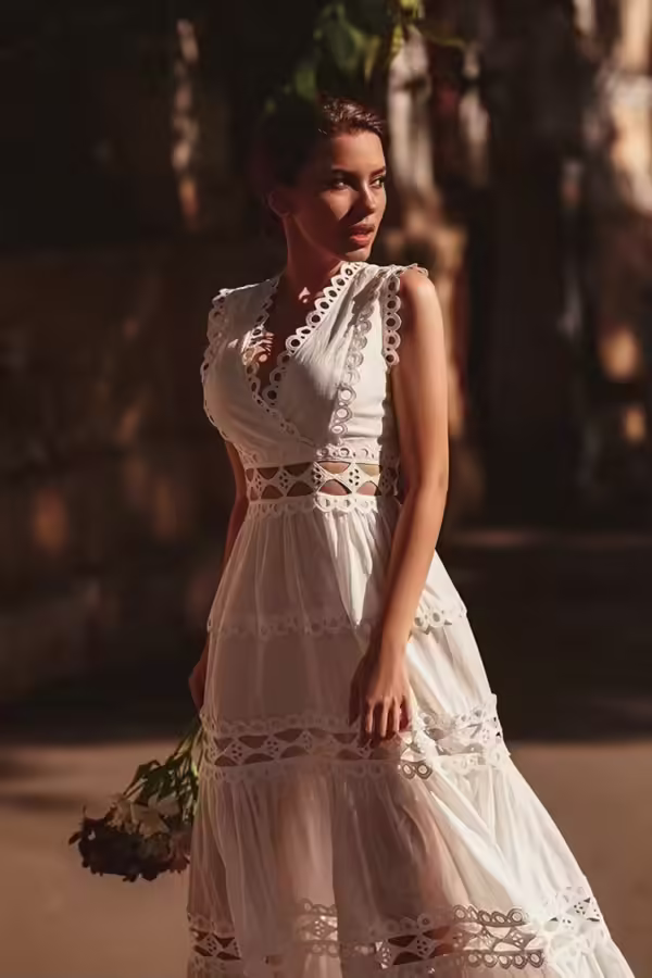 Robe dentelle champêtre chic – Image 2