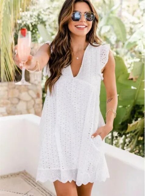 Robe blanche bohème pas cher – Image 2