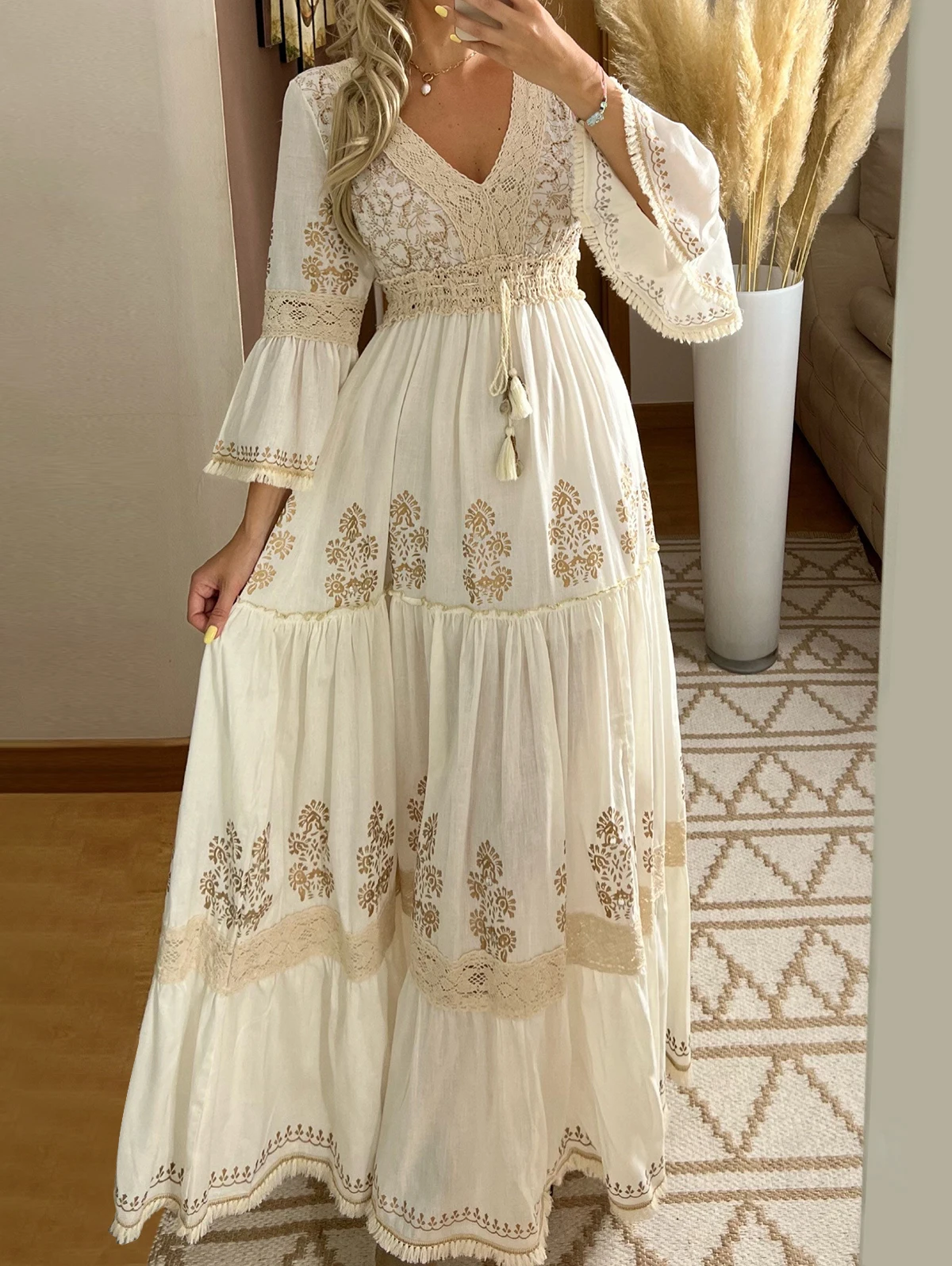 Robe de baptême bohème